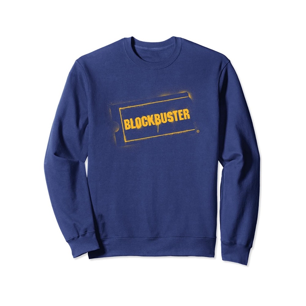 Blockbuster Spraypainted Logo Sweatshirt. XXL